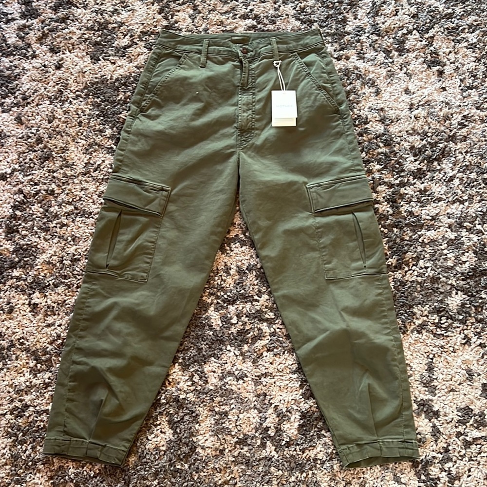 Mother The Catch All Cargo Ankle. Size 27. Wash Cypress.